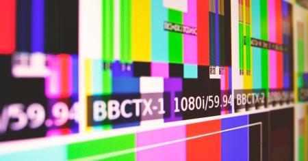 A television test card screen