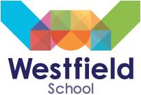Logo for Westfield School featuring colorful geometric shapes forming a stylized W above the words Westfield School in bold navy and gray text.