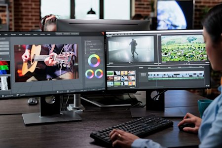 Performing video editing on a computer using Splashtop remote desktop software