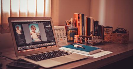 A freelancer's home office workstation.