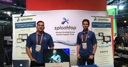 Splashtop team presenting remote support tools at SpiceWorld 2019 event