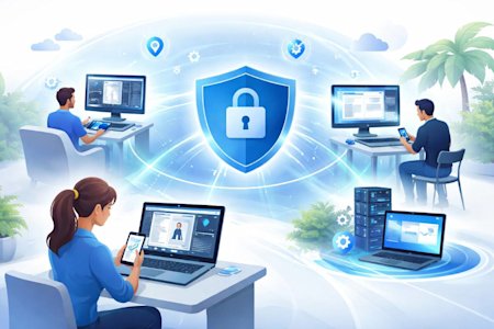 Hybrid workers connecting securly to work resources using secure remote access software instead of a VPN.