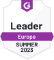 G2 Leader Europe Summer 2023 badge