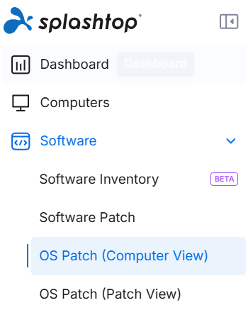 OS Patch (Computer View) in Splashtop AEM.
