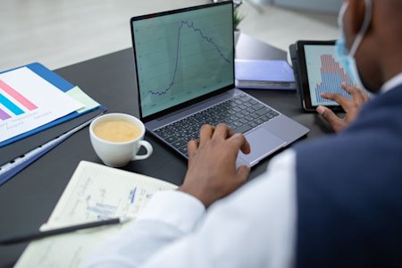 A person working on a computer.