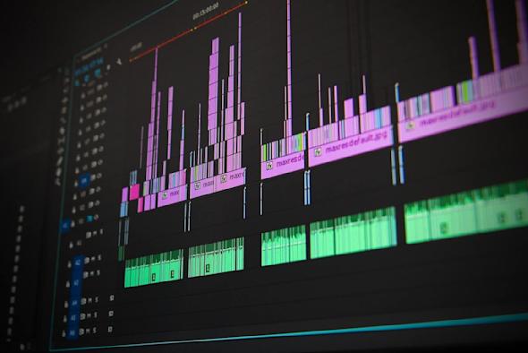 An audio editing application being controlled on a remote computer with Splashtop.