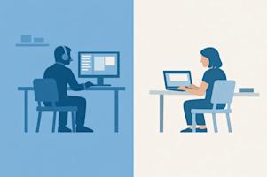 An IT support agent providing no-install, on-demand support to an end-user.