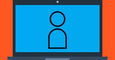 A user icon on a computer screen.