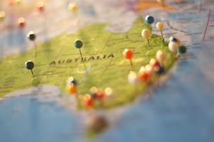 Australia on a map.
