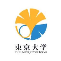 Logo of The University of Tokyo, featuring a stylized yellow and blue ginkgo leaf above Japanese characters and the English text The University of Tokyo.