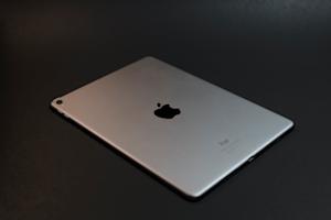 The back of an iPad tablet.