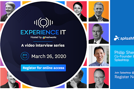 Ad for Experience IT series with Splashtop's CTO Philip Sheu