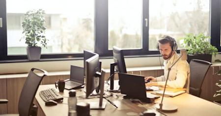 IT technician troubleshooting and resolving issues remotely