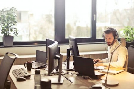 IT technician troubleshooting and resolving issues remotely