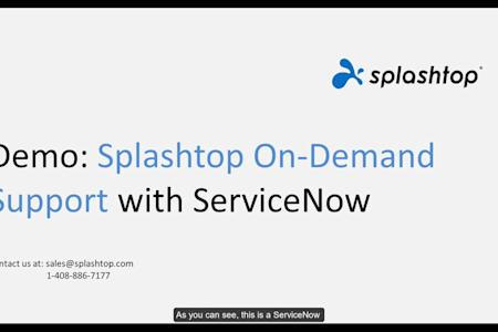 Splashtop SOS with ServiceNow Demo