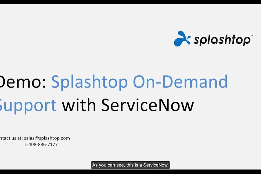 Servicenow Remote Support ServiceNow Remote Support Integration with Splashtop