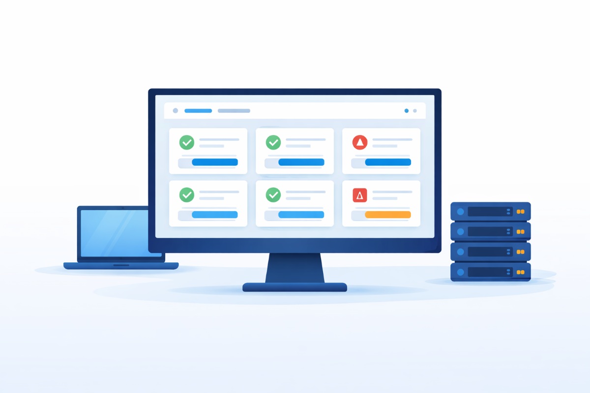 IT operations dashboard with alerts