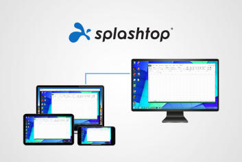 A computer is shown being able to be remotely access from any other device by using Splashtop