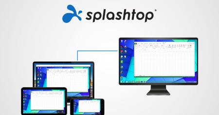 A computer is shown being able to be remotely access from any other device by using Splashtop