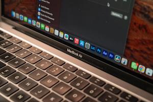 A computer toolbar with a row of apps.