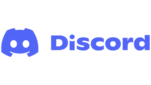 The image shows the Discord logo, featuring a stylized blue game controller with two white dots for eyes next to the word Discord written in bold blue letters on a light background.