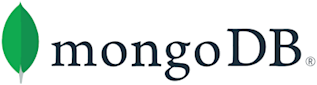 MongoDB logo featuring a green leaf icon on the left and the word mongoDB in black serif font on the right.