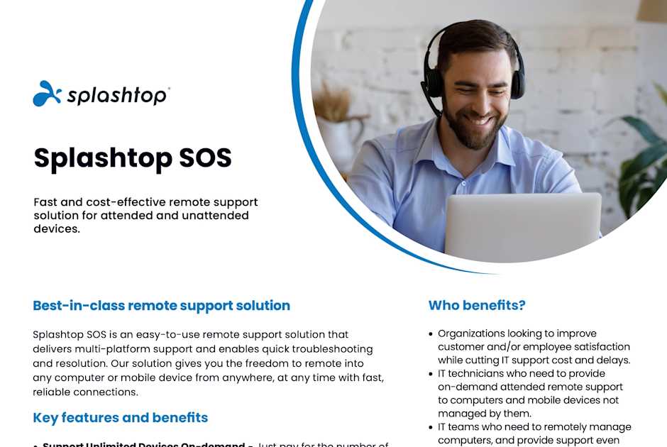 Splashtop SOS Datasheet Splashtop sos datasheet