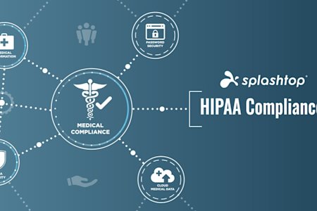 Splashtop infographic highlighting HIPAA Compliance in healthcare technology