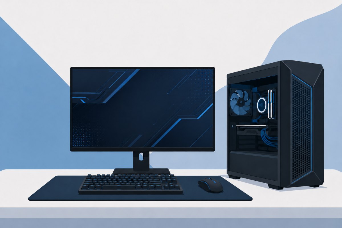 A gaming PC protected with Splashtop Shield antivirus software.