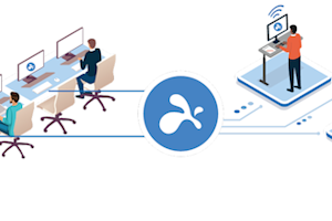 Illustration of remote workers connected by Splashtop technology