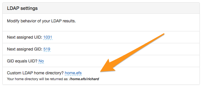 LDAP settings screenshot