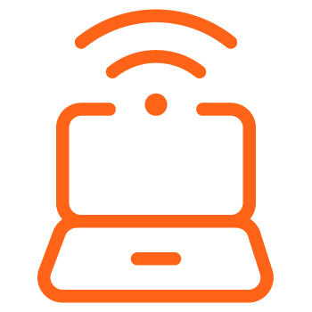 Computer icon representing Wi-Fi access control solutions