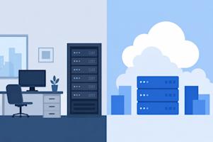 On-premises vs cloud infrastructure comparison.