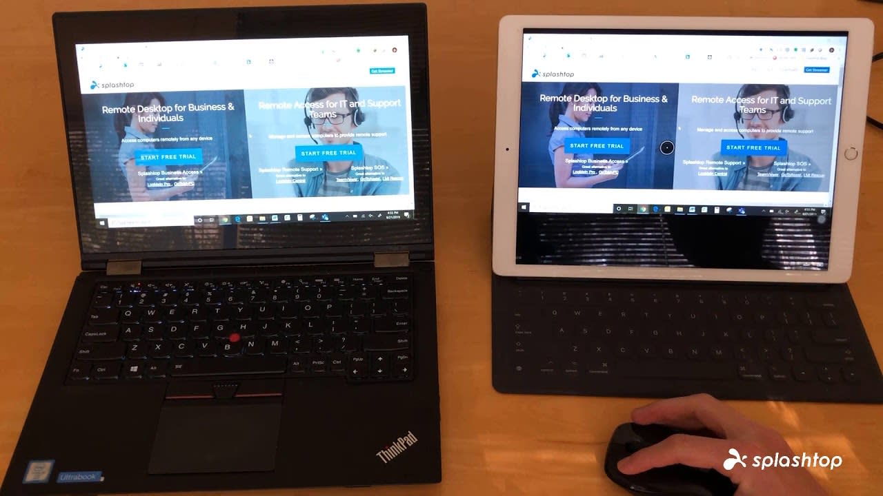 Using a Mouse While Remote Accessing a Computer From an iPad with Splashtop