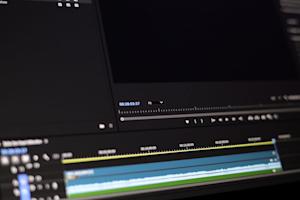 Video editing software interface.