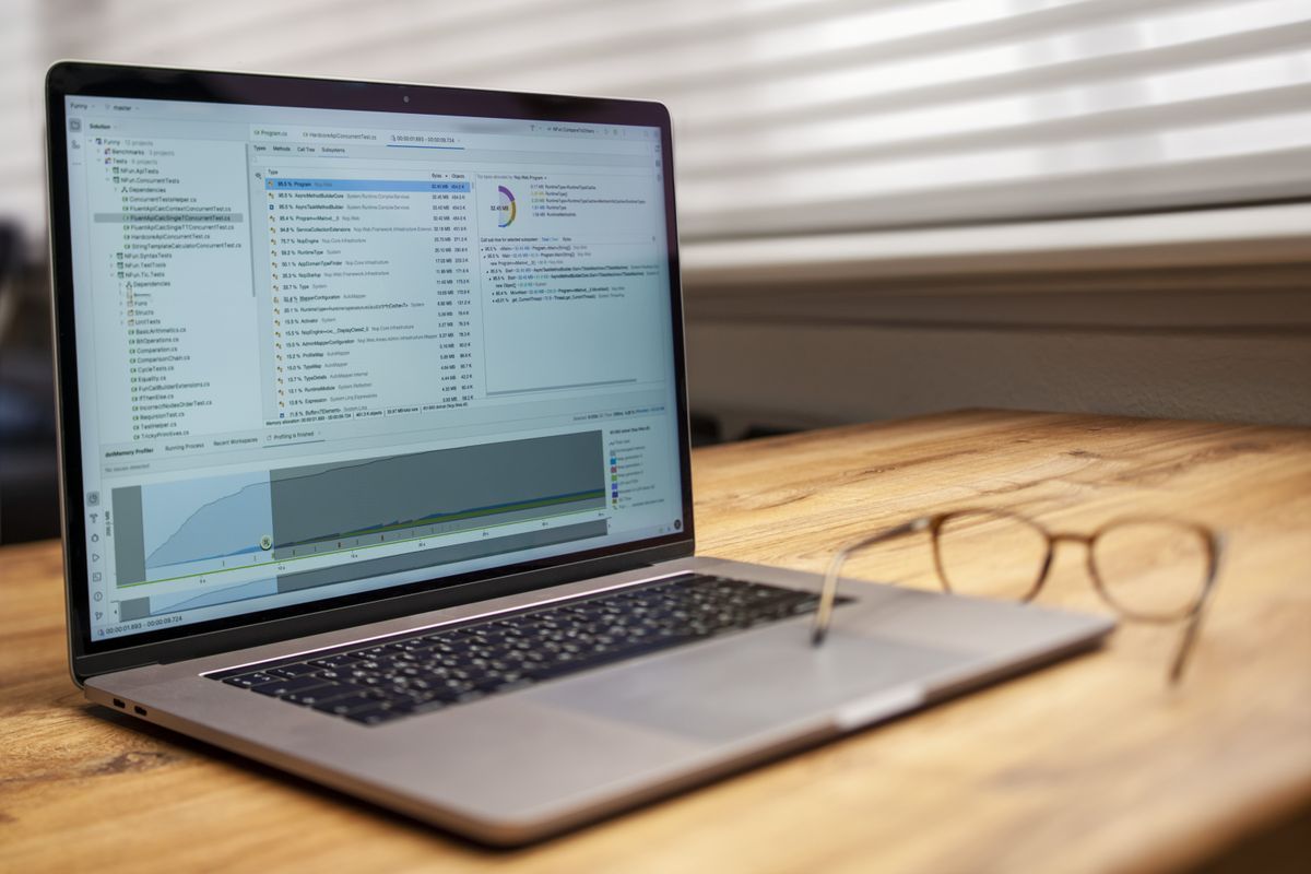 A work computer on a desk.