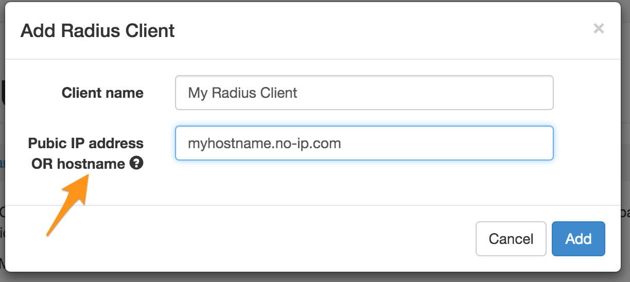 Dynamic DNS feature screenshot