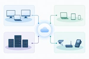 An organization's segmented network.