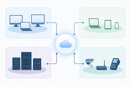 An organization's segmented network.