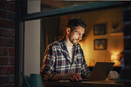 IT technician logging into network securely from home