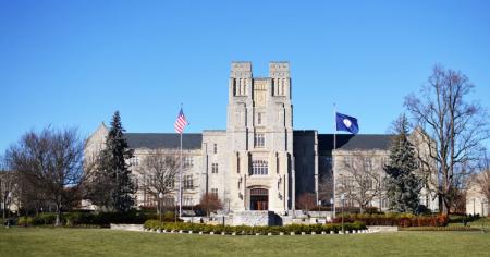 Front view of Virginia Tech College of Agriculture and Life Sciences (CALS) building