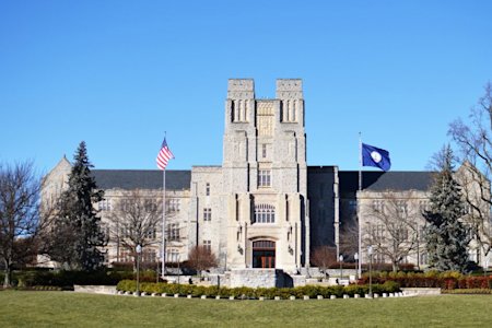 Front view of Virginia Tech College of Agriculture and Life Sciences (CALS) building