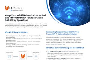 Foxpass brochure about the importance of WiFi security and how Foxpass can help you protect your data.