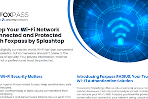 Foxpass brochure about the importance of WiFi security and how Foxpass can help you protect your data.