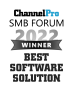 2022 Winner Best Software Solution award with ribbon