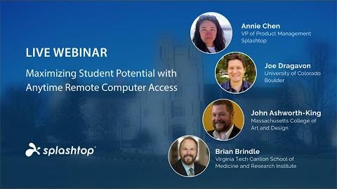 Maximizing Student Potential with Anytime Remote Computer Access Webinar