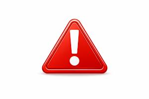 An alert icon representing vulnerable software.