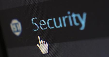 The word "security" on a computer screen.