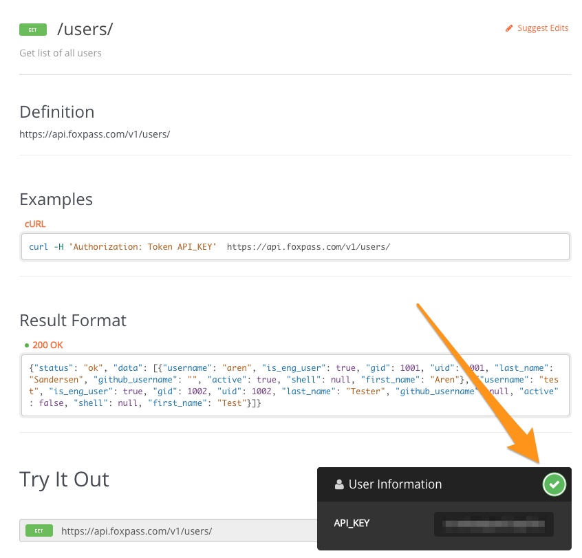Screenshot showing how to enter API keys