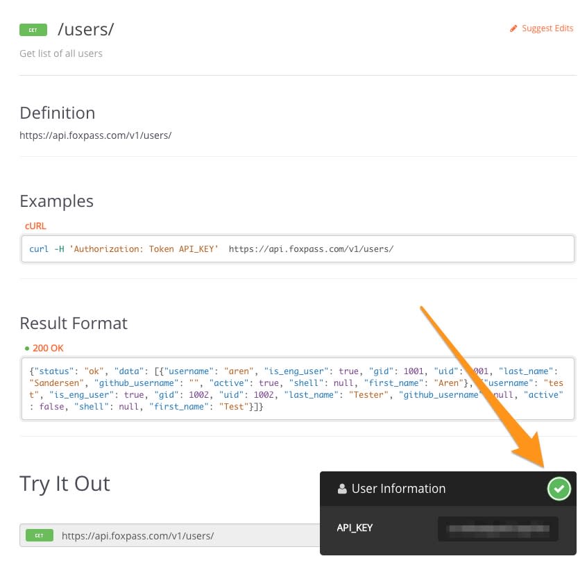 Screenshot showing how to enter API keys